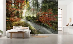 Komar Vliestapete »Digitaldruck Vlies -Feuerzungen - Größe 450 x 280 cm« bedruckt glatt Wohnzimmer, Schlafzimmer