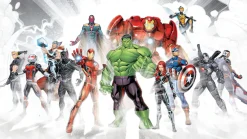 Komar Vliestapete »Digitaldruck Vlies -Avengers Unite - Größe 500 x 280 cm« bedruckt glatt Kinderzimmer