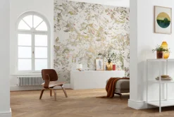 Komar Vliestapete »Digitaldruck Vlies -Golden Feathers - Größe 300 x 280 cm« bedruckt glatt Wohnzimmer, Schlafzimmer