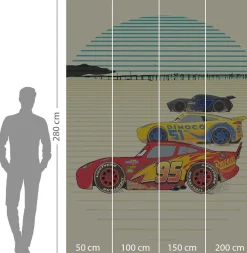 Komar Vliestapete »Digitaldruck Vlies -Cars Stream Lines - Größe 200 x 280 cm« bedruckt glatt Kinderzimmer