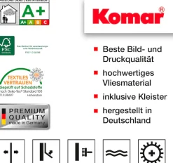 Komar Vliestapete »Digitaldruck Vlies -Jaunty Jewels - Größe 200 x 250 cm« bedruckt glatt Wohnzimmer, Schlafzimmer