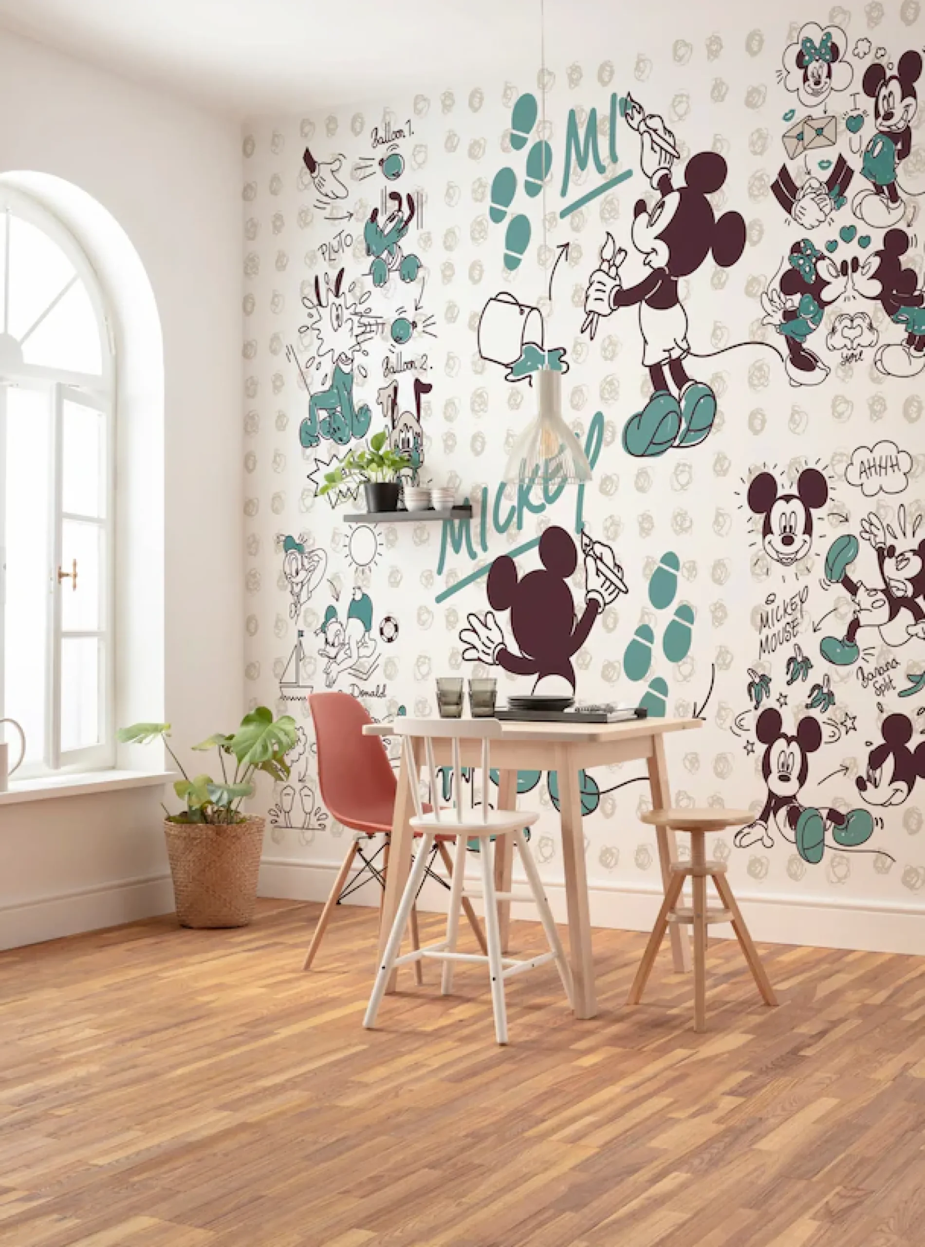 Komar Vliestapete »Digitaldruck Vlies -Mickey and Friends - Größe 350 x 280 cm« bedruckt glatt Kinderzimmer