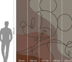 Komar Vliestapete »Digitaldruck Vlies -Mickey Line Drawing - Größe 250 x 280 cm« bedruckt glatt Kinderzimmer