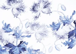 Komar Vliestapete »Digitaldruck Vlies -Blue Silhouettes - Größe 350 x 250 cm« bedruckt glatt Wohnzimmer, Schlafzimmer