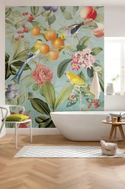 Komar Vliestapete »Digitaldruck Vlies -Birds and Berries - Größe 200 x 250 cm« bedruckt glatt Wohnzimmer, Schlafzimmer