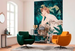 Komar Vliestapete »Digitaldruck Vlies -Songes Vert - Größe 200 x 280 cm« bedruckt glatt Wohnzimmer, Schlafzimmer
