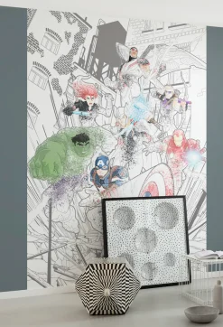 Komar Vliestapete »Digitaldruck Vlies -Avengers Attack - Größe 200 x 280 cm« bedruckt glatt Kinderzimmer
