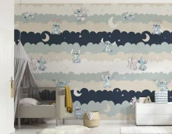 Komar Vliestapete »Disney Lilo and Stitch Cozy Clouds« bedruckt glatt Rolle mit 212 x 250 cm