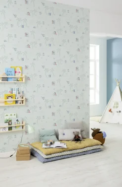 Komar Vliestapete »Disney Lilo and Stitch Beach Love« bedruckt glatt Rolle mit 53 x 1005 cm