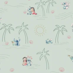 Komar Vliestapete »Disney Lilo and Stitch Beach Love« bedruckt glatt Rolle mit 53 x 1005 cm
