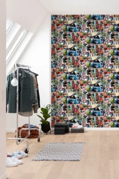Komar Vliestapete »Marvel Comic Panel« bedruckt glatt Rolle mit 53 x 1005 cm