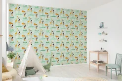 Komar Vliestapete »Mickey Doodle Zoo« bedruckt glatt Rolle mit 53 x 1005 cm