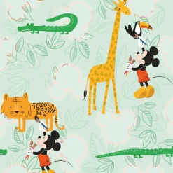 Komar Vliestapete »Mickey Doodle Zoo« bedruckt glatt Rolle mit 53 x 1005 cm