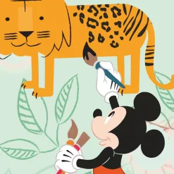 Komar Vliestapete »Mickey Doodle Zoo« bedruckt glatt Rolle mit 53 x 1005 cm