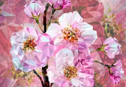 Komar Vliestapete »Vlies- Blooming Gems - Größe 368 x 248 cm« bedruckt glatt Wohnzimmer, Schlafzimmer
