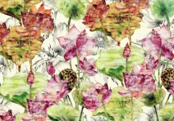 Komar Vliestapete »Vlies- Lotus - Größe 368 x 248 cm« bedruckt glatt Wohnzimmer, Schlafzimmer