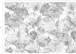 Komar Vliestapete »Vlies- Lotus - Größe 368 x 248 cm« bedruckt glatt Wohnzimmer, Schlafzimmer
