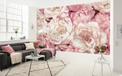 Komar Vliestapete »Vlies- Peonies - Größe 368 x 248 cm« bedruckt glatt Wohnzimmer, Schlafzimmer
