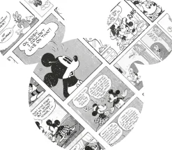 Komar Vliestapete »Vlies selbstklebend - Mickey Head Comic Cartoon - Größe 125 x 125 cm« bedruckt glatt Kinderzimmer
