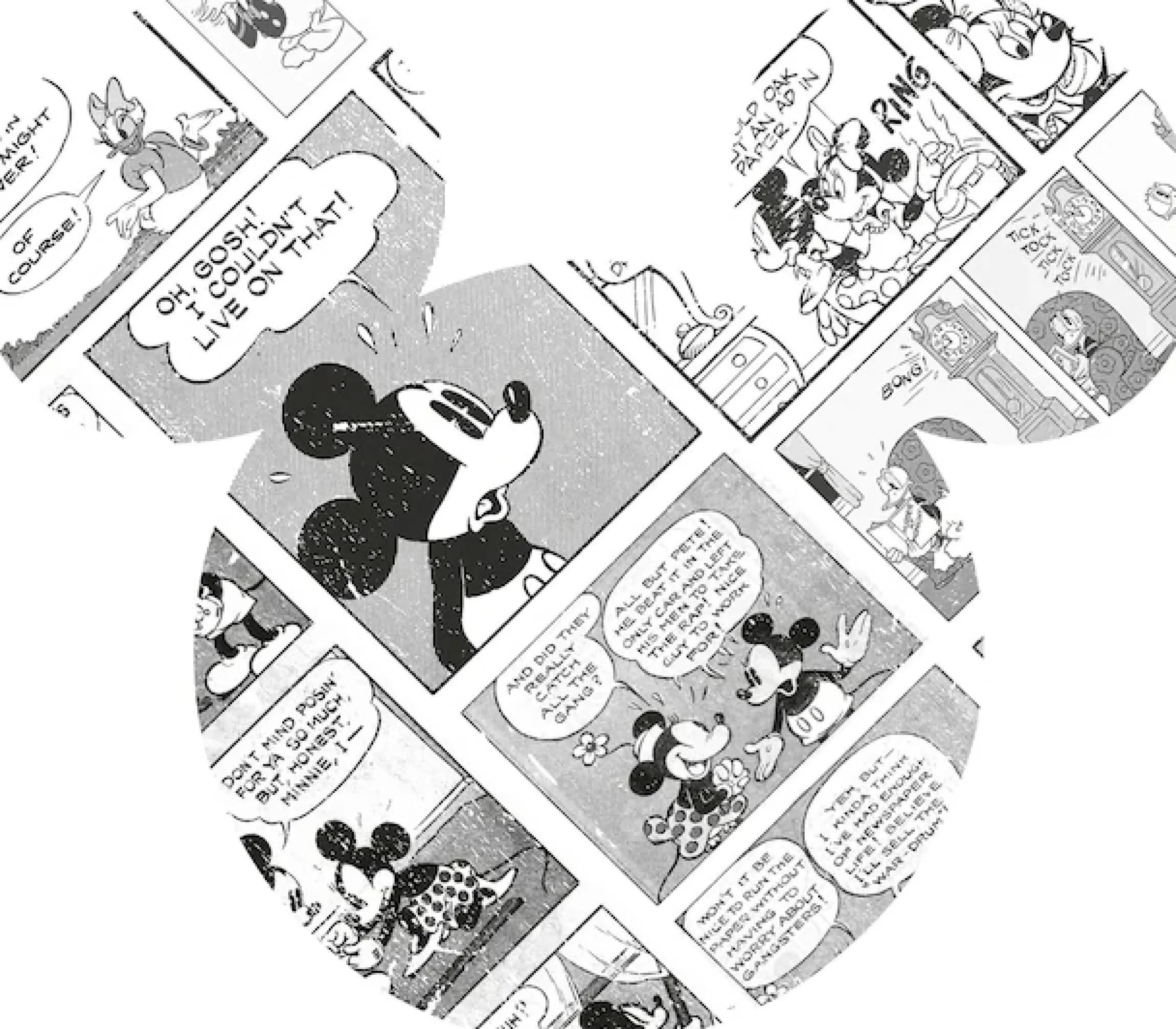 Komar Vliestapete »Vlies selbstklebend - Mickey Head Comic Cartoon - Größe 125 x 125 cm« bedruckt glatt Kinderzimmer