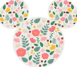 Komar Vliestapete »Vlies selbstklebend - Mickey Head Wildflowers - Größe 125 x 125 cm« bedruckt glatt Kinderzimmer