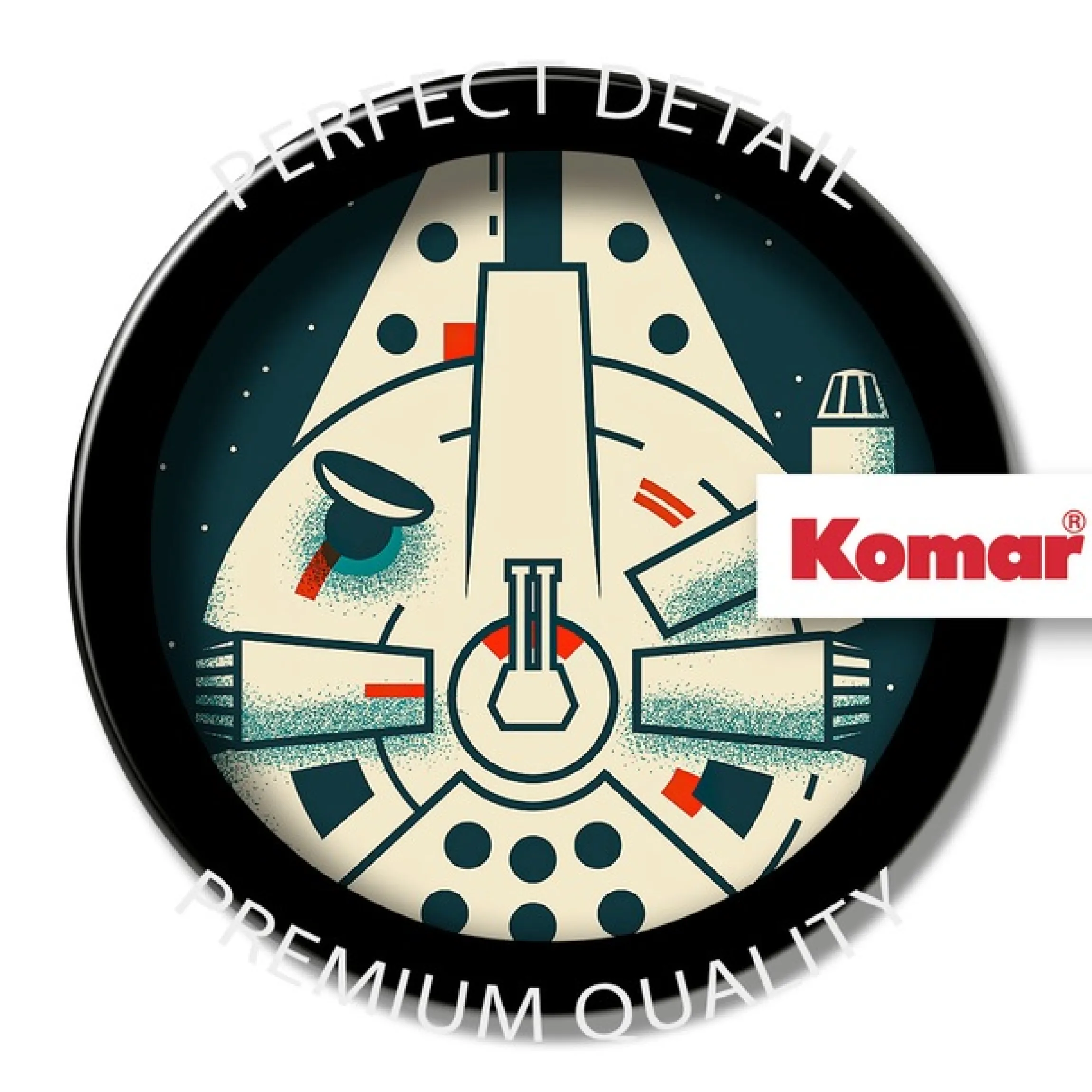 Komar Wandbild »Star Wars Geeky Millennium Falcon« Disney Set, 1 Stk. tlg. 50 x 70 cm (Breite x Höhe) - Kinderzimmer, Dekoration