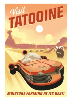 Komar Wandbild »Star Wars Visit Tatooine!« Disney Set, 1 Stk. tlg. 30 x 40 cm (Breite x Höhe) - Kinderzimmer, Dekoration