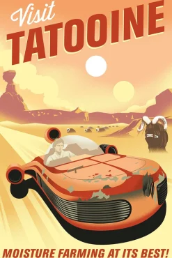 Komar Wandbild »Star Wars Visit Tatooine!« Disney Set, 1 Stk. tlg. 30 x 40 cm (Breite x Höhe) - Kinderzimmer, Dekoration