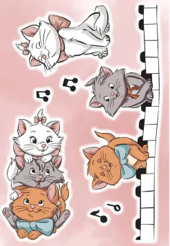 Komar Wandtattoo »Aristocats Kittens - Größe 50 x 70 cm« selbstklebend, Wandsticker, Kinderzimmer