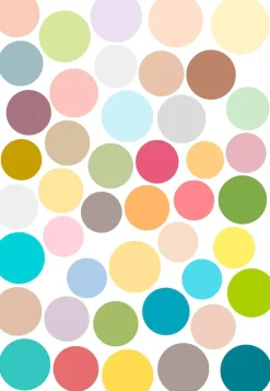 Komar Wandtattoo »Dots - Größe 50 x 70 cm« selbstklebend, Wandsticker