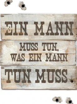 Komar Wandtattoo »Ein Mann muss ... - Größe 50 x 70 cm« selbstklebend, Wandsticker