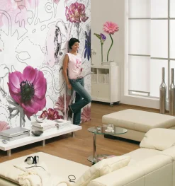 Komar Wandtattoo »Fiore - Größe 50 x 70 cm« selbstklebend, Wandsticker