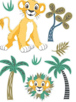 Komar Wandtattoo »Lion King Faraway Oasis - Größe 50 x 70 cm« selbstklebend, Wandsticker, Kinderzimmer