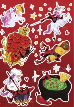 Komar Wandtattoo »Marvel Deadpool Food« 50 x 70 cm (Breite x Höhe) - Kinderzimmer, Wandsticker