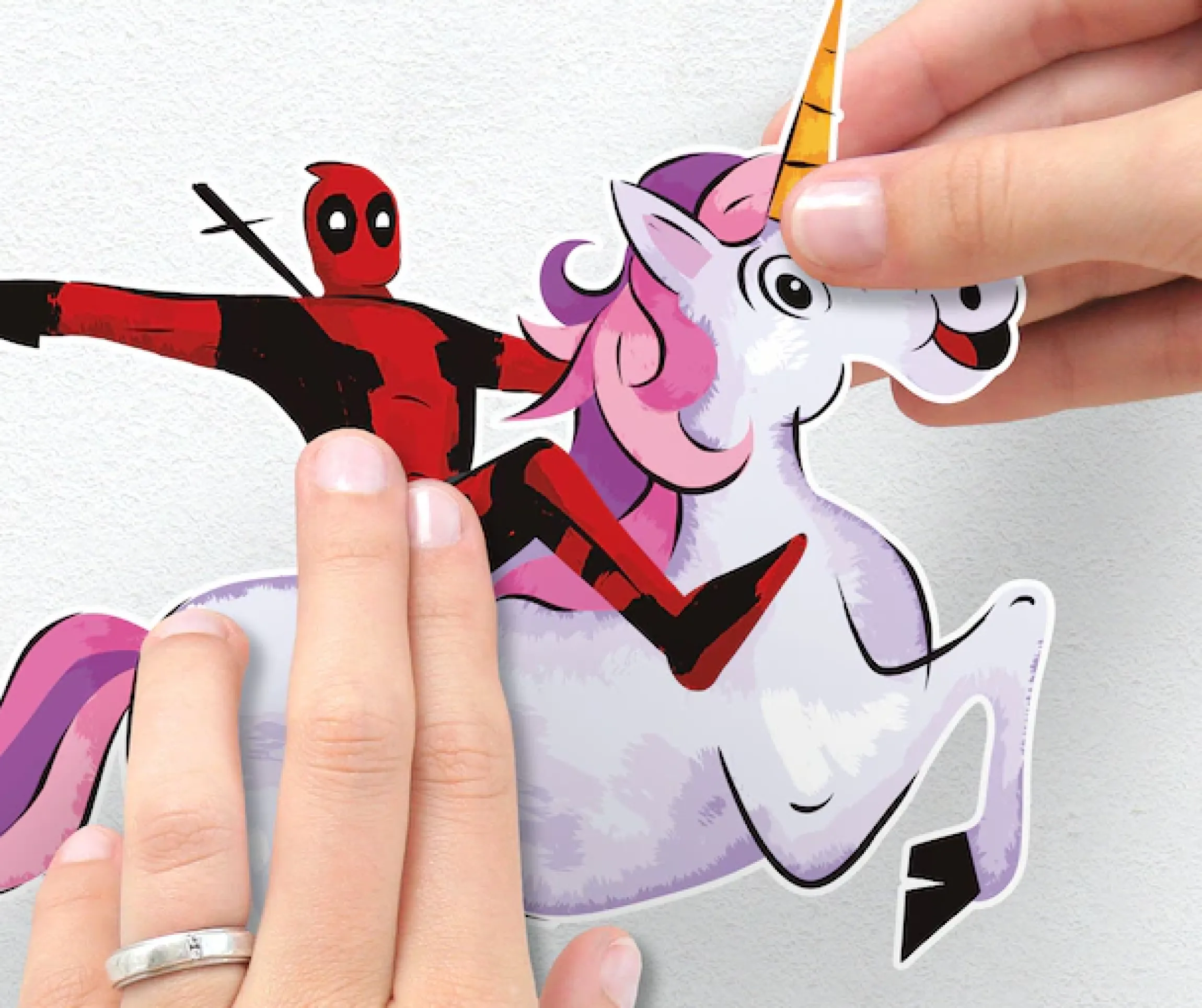 Komar Wandtattoo »Marvel Deadpool Food« 50 x 70 cm (Breite x Höhe) - Kinderzimmer, Wandsticker