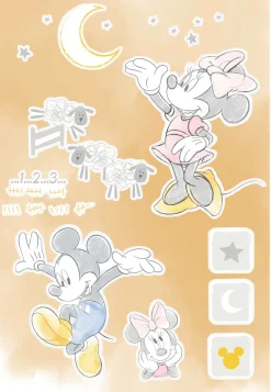 Komar Wandtattoo »Mickey Counting Sheeps - Größe 50 x 70 cm« selbstklebend, Wandsticker, Kinderzimmer