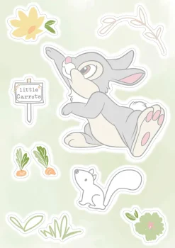 Komar Wandtattoo »Thumper Growing Carrots - Größe 50 x 70 cm« selbstklebend, Wandsticker, Kinderzimmer