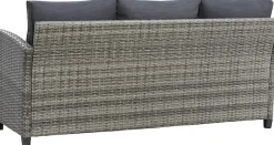 KONIFERA Gartenlounge-Set »Amsterdam« Set, 1x 3er Sofa, 1x 2 Sessel, 2x Hocker, 1xTisch 144,5x74x67cm,Polyrattan, 16 Stk. tlg. Stahl, Ablagefläche unter dem Tisch, Loungeset