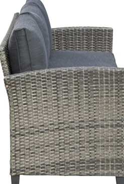 KONIFERA Gartenlounge-Set »Amsterdam« Set, 1x 3er Sofa, 1x 2 Sessel, 2x Hocker, 1xTisch 144,5x74x67cm,Polyrattan, 16 Stk. tlg. Stahl, Ablagefläche unter dem Tisch, Loungeset