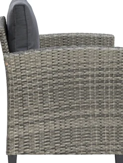 KONIFERA Gartenlounge-Set »Amsterdam« Set, 1x 3er Sofa, 1x 2 Sessel, 2x Hocker, 1xTisch 144,5x74x67cm,Polyrattan, 16 Stk. tlg. Stahl, Ablagefläche unter dem Tisch, Loungeset
