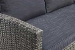 KONIFERA Gartenlounge-Set »Amsterdam« Set, 1x 3er Sofa, 1x 2 Sessel, 2x Hocker, 1xTisch 144,5x74x67cm,Polyrattan, 16 Stk. tlg. Stahl, Ablagefläche unter dem Tisch, Loungeset