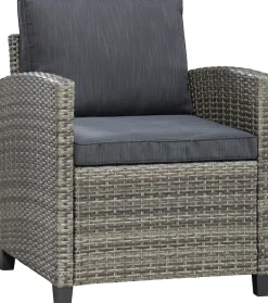 KONIFERA Gartenlounge-Set »Amsterdam« Set, 1x 3er Sofa, 1x 2 Sessel, 2x Hocker, 1xTisch 144,5x74x67cm,Polyrattan, 16 Stk. tlg. Stahl, Ablagefläche unter dem Tisch, Loungeset