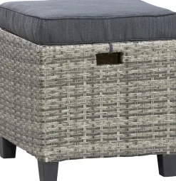 KONIFERA Gartenlounge-Set »Amsterdam« Set, 1x 3er Sofa, 1x 2 Sessel, 2x Hocker, 1xTisch 144,5x74x67cm,Polyrattan, 16 Stk. tlg. Stahl, Ablagefläche unter dem Tisch, Loungeset