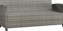 KONIFERA Gartenlounge-Set »Amsterdam« Set, 1x 3er Sofa, 1x 2 Sessel, 2x Hocker, 1xTisch 144,5x74x67cm,Polyrattan, 16 Stk. tlg. Stahl, Ablagefläche unter dem Tisch, Loungeset