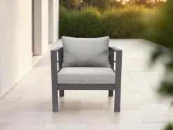 KONIFERA Gartenlounge-Set »»New Jersey«« Set, 1x 3er Sofa, 1x 2er Sofa,2 Sessel, Tisch 62x110x41 cm, 19 Stk. tlg. inkl. Auflagen, Tischplatte aus Nonwood