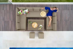 KONIFERA Gartenlounge-Set »Rotterdam« Set, 3x 3er Sofa, 2x Hocker, 1x Tisch 120x82x67cm, inkl. Auflagen, 20 Stk. tlg. Polyrattan, Stahl, Tischplatte aus Nonwood,