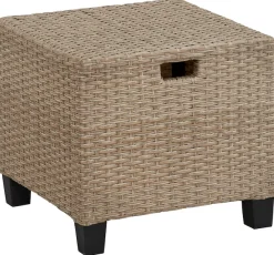 KONIFERA Gartenlounge-Set »Rotterdam« Set, 3x 3er Sofa, 2x Hocker, 1x Tisch 120x82x67cm, inkl. Auflagen, 20 Stk. tlg. Polyrattan, Stahl, Tischplatte aus Nonwood,