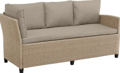 KONIFERA Gartenlounge-Set »Rotterdam« Set, 3x 3er Sofa, 2x Hocker, 1x Tisch 120x82x67cm, inkl. Auflagen, 20 Stk. tlg. Polyrattan, Stahl, Tischplatte aus Nonwood,
