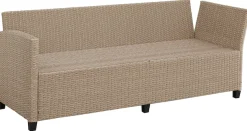 KONIFERA Gartenlounge-Set »Rotterdam« Set, 3x 3er Sofa, 2x Hocker, 1x Tisch 120x82x67cm, inkl. Auflagen, 20 Stk. tlg. Polyrattan, Stahl, Tischplatte aus Nonwood,