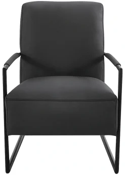 K+W Komfort & Wohnen Cocktailsessel mit bezogenen Armlehnen, Gestell in Metall schwarz Struktur